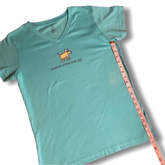 Puppy Kisses “Obedience School Drop Out” Ladies V Neck T-Shirt - Picture 8 of 8